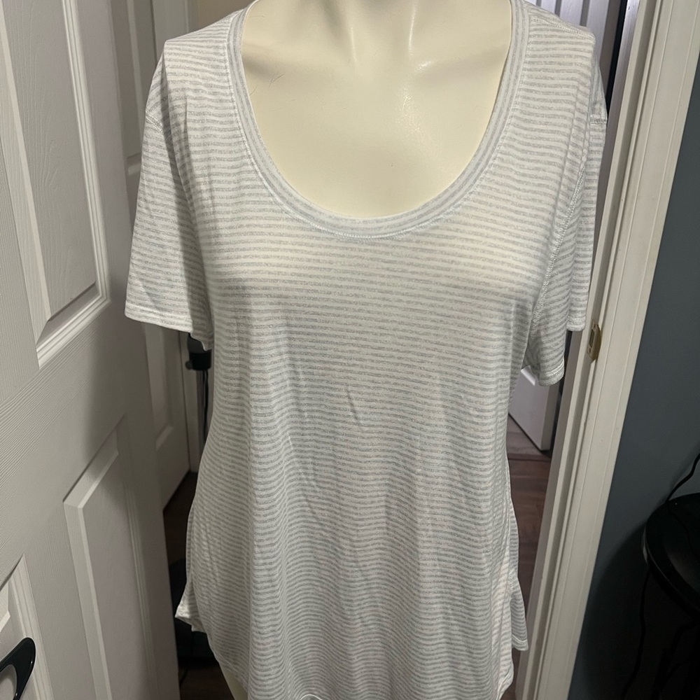 Striped Open Back Active Tee